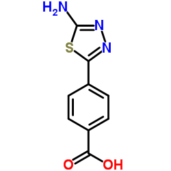 4-(5-Amino-1,3,4-thiadiazol-2-yl)benzoic acid结构式