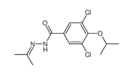 3,5-Dichloro-4-isopropoxy-benzoic acid isopropylidene-hydrazide Structure