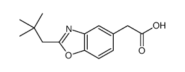 2-[2-(2,2-dimethylpropyl)-1,3-benzoxazol-5-yl]acetic acid结构式