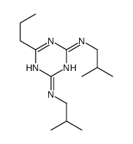 2-N,4-N-bis(2-methylpropyl)-6-propyl-1,3,5-triazine-2,4-diamine结构式