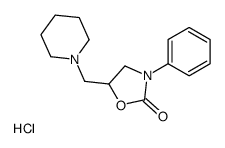 3-phenyl-5-(piperidin-1-ylmethyl)-1,3-oxazolidin-2-one,hydrochloride Structure