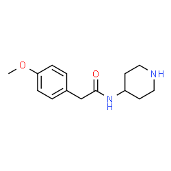 2-(4-methoxyphenyl)-N-(piperidin-4-yl)acetamide structure