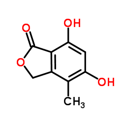 5,7-Dihydroxy-4-methyl-2-benzofuran-1(3H)-one Structure