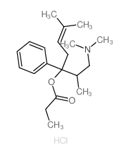 Benzenemethanol,a-[2-(dimethylamino)-1-methylethyl]-a-(3-methyl-2-buten-1-yl)-, 1-propanoate, hydrochloride(1:1) picture