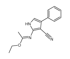 2-ethoxymethylmethyleneimino-4-phenylpyrrole-3-carbonitrile结构式