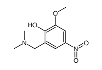 2-((二甲基氨基)甲基)-6-甲氧基-4-硝基苯酚结构式
