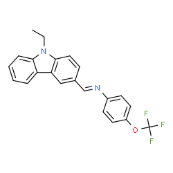 N-[(9-ethyl-9H-carbazol-3-yl)methylene]-4-(trifluoromethoxy)aniline结构式