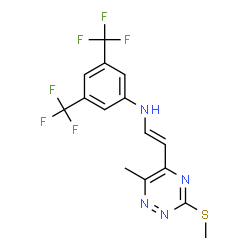 N-(2-[6-METHYL-3-(METHYLSULFANYL)-1,2,4-TRIAZIN-5-YL]VINYL)-3,5-BIS(TRIFLUOROMETHYL)ANILINE Structure