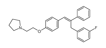 1-[2-[4-[(Z)-3-(3-fluorophenyl)-2-phenylprop-1-enyl]phenoxy]ethyl]pyrrolidine结构式