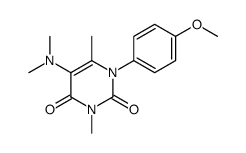 3,6-Dimethyl-5-(dimethylamino)-1-(4-methoxyphenyl)uracil Structure