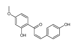 1-(2-hydroxy-4-methoxyphenyl)-3-(4-hydroxyphenyl)prop-2-en-1-one结构式