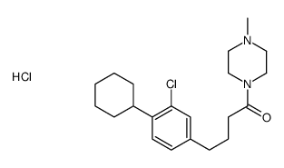 1-(4-(3-Chloro-4-cyclohexylphenyl)-1-oxobutyl)-4-methylpiperazine hydr ochloride Structure