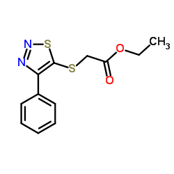 Ethyl [(4-phenyl-1,2,3-thiadiazol-5-yl)sulfanyl]acetate结构式