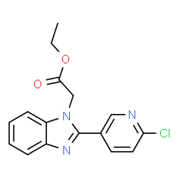 ETHYL 2-[2-(6-CHLORO-3-PYRIDINYL)-1H-1,3-BENZIMIDAZOL-1-YL]ACETATE Structure