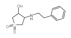 1,1-DIOXO-4-PHENETHYLAMINO-TETRAHYDRO-1LAMBDA6-THIOPHEN-3-OL structure