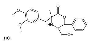 [3S-(3alpha,5beta,6alpha)]-3-[(3,4-dimethoxyphenyl)methyl]-5-(hydroxymethyl)-3-methyl-6-phenylmorpholin-2-one hydrochloride structure