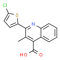 2-(5-CHLORO-THIOPHEN-2-YL)-3-METHYL-QUINOLINE-4-CARBOXYLIC ACID结构式