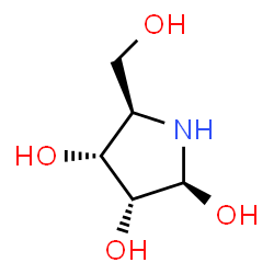 2,3,4-Pyrrolidinetriol, 5-(hydroxymethyl)-, (2S,3R,4R,5R)- (9CI) Structure