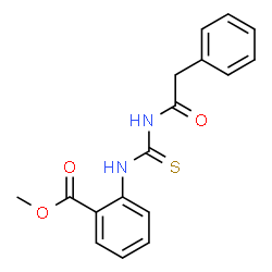 methyl 2-({[(phenylacetyl)amino]carbonothioyl}amino)benzoate Structure