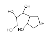 (1S,2R)-1-[(3S,4R)-4-hydroxypyrrolidin-3-yl]propane-1,2,3-triol Structure