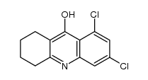 6,8-dichloro-1,2,3,4-tetrahydro-9-hydroxyacridine结构式
