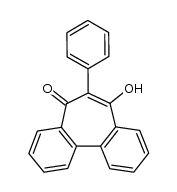 5-Hydroxy-7-oxo-6-phenyl-7H-dibenzo[a.c]cyclohepten结构式