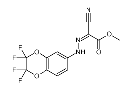 methyl 2-cyano-2-[(2,2,3,3-tetrafluoro-1,4-benzodioxin-6-yl)hydrazinylidene]acetate结构式