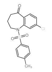 8-氯-5-氧代-1-对甲苯磺酰基-2,3,4,5-四氢-1H-苯并氮杂卓结构式