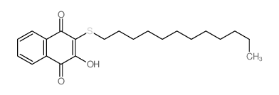 2-Hydroxy-3-n-dodecylmercapto-1,4-naphthoquinone结构式