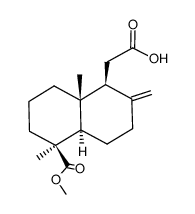 2-((1S,4aR,5S,8aR)-5-(methoxycarbonyl)-5,8a-di-methyl-2-methylenedecahydronaphthalen-1-yl)acetic acid结构式