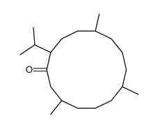 5,9,13-trimethyl-2-propan-2-ylcyclotetradecan-1-one结构式