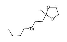 2-(2-butyltellanylethyl)-2-methyl-1,3-dioxolane结构式