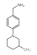 [4-(3-methylpiperidin-1-yl)phenyl]methanamine Structure