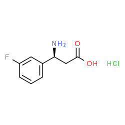(S)-3-Amino-3-(3-fluoro-phenyl)-propionic acid hydrochloride结构式
