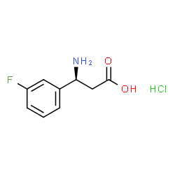 (S)-3-Amino-3-(3-fluoro-phenyl)-propionic acid hydrochloride Structure