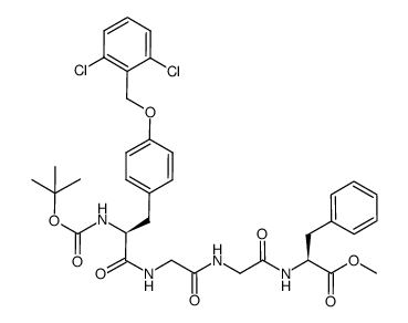 Boc-Tyr(2,6-Cl2Bzl)-Gly-Gly-Phe-OMe Structure