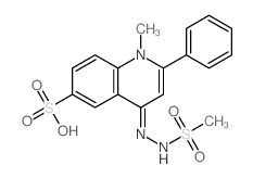 (4Z)-1-methyl-4-(methylsulfonylhydrazinylidene)-2-phenyl-quinoline-6-sulfonic acid结构式