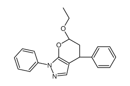 (4S,6S)-6-ethoxy-1,4-diphenyl-5,6-dihydro-4H-pyrano[2,3-c]pyrazole Structure