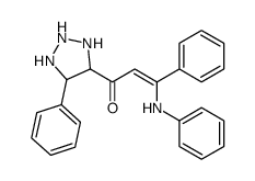 3-Phenyl-3-(phenylamino)-1-(5-phenyl-1H-1,2,3-triazol-4-yl)-2-propen-1-one structure