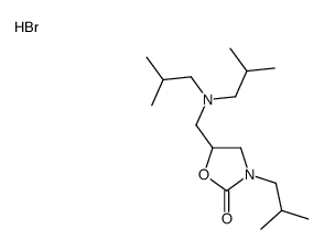 5-[[bis(2-methylpropyl)amino]methyl]-3-(2-methylpropyl)-1,3-oxazolidin-2-one,hydrobromide Structure