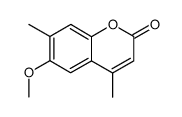 4,7-dimethyl-6-methoxy coumarin Structure
