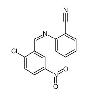 2-[(2-chloro-5-nitro-phenyl)methylideneamino]benzonitrile Structure