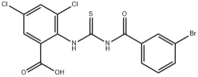 2-[[[(3-bromobenzoyl)amino]thioxomethyl]amino]-3,5-dichloro-benzoic acid picture