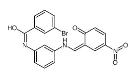 3-bromo-N-[3-[[(Z)-(3-nitro-6-oxocyclohexa-2,4-dien-1-ylidene)methyl]amino]phenyl]benzamide Structure