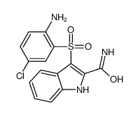 3-(2-amino-5-chlorophenyl)sulfonyl-1H-indole-2-carboxamide Structure