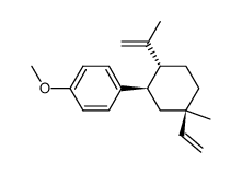 1-methoxy-4-((1R,2R,5R)-5-methyl-2-(prop-1-en-2-yl)-5-vinylcyclohexyl)benzene Structure