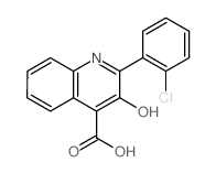 2-(2-chlorophenyl)-3-hydroxy-quinoline-4-carboxylic acid structure