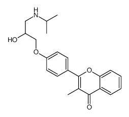 2-[4-[2-hydroxy-3-(propan-2-ylamino)propoxy]phenyl]-3-methylchromen-4-one结构式