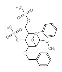 2-methoxy-5-methylsulfonyloxy-6-(methylsulfonyloxymethyl)-3,4-bis(phenylmethoxy)oxane structure