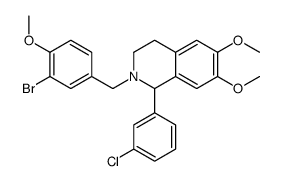 2-[(3-bromo-4-methoxyphenyl)methyl]-1-(3-chlorophenyl)-6,7-dimethoxy-3,4-dihydro-1H-isoquinoline结构式